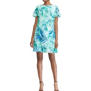 American Living Green and Blue Leaf Dress